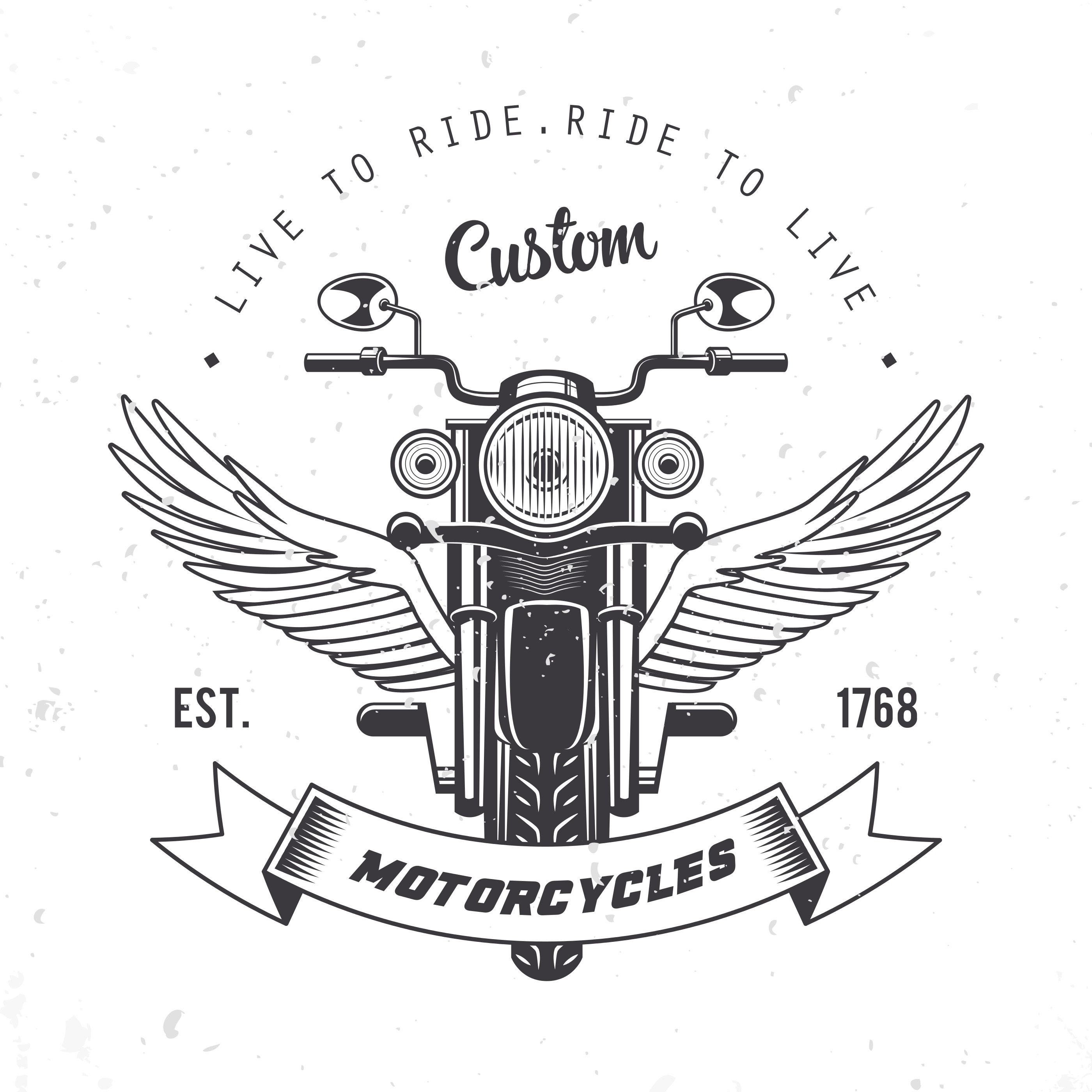 Vintage Motorcycle Emblem Vector 177918 Vector Art At Vecteezy