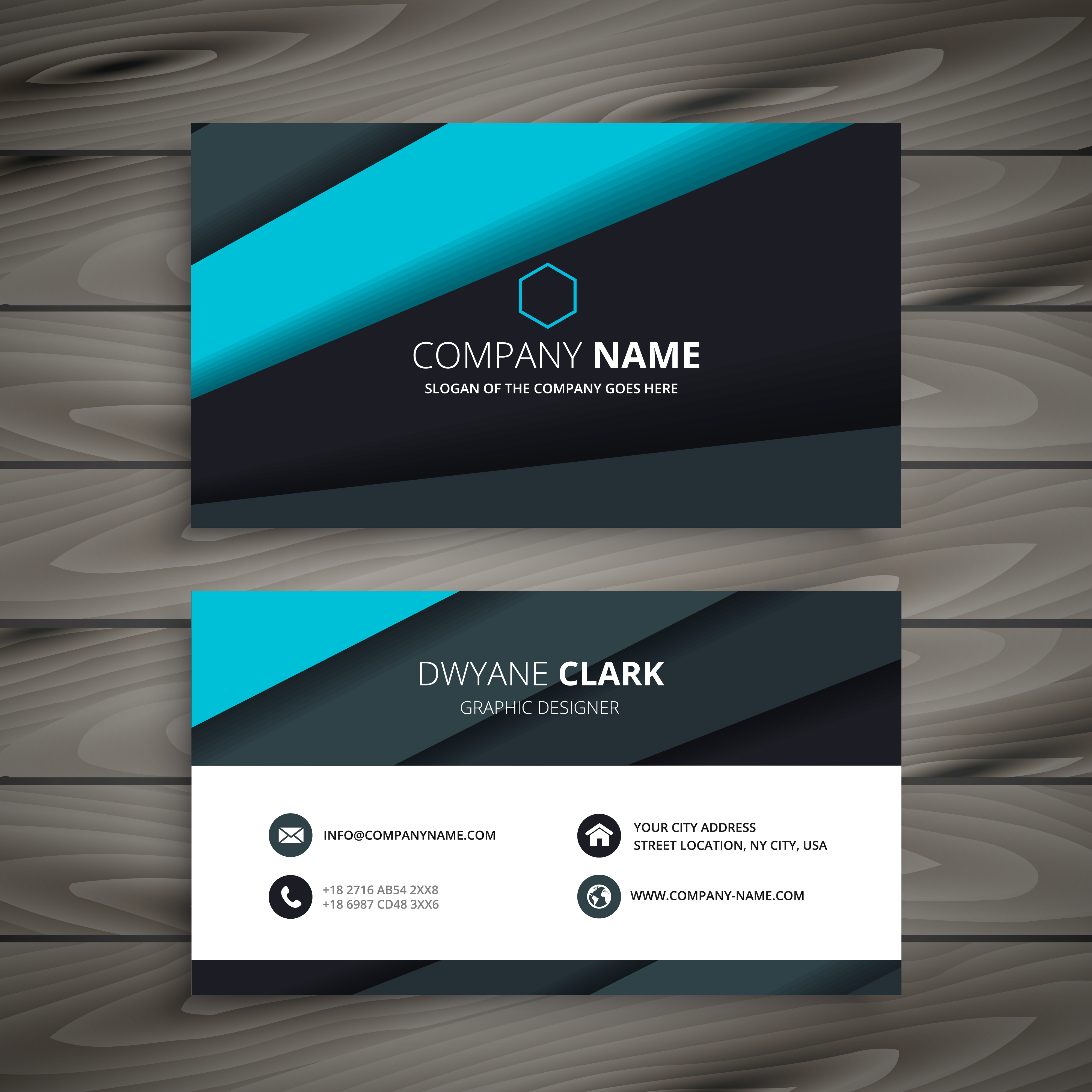elegant modern business card template vector design