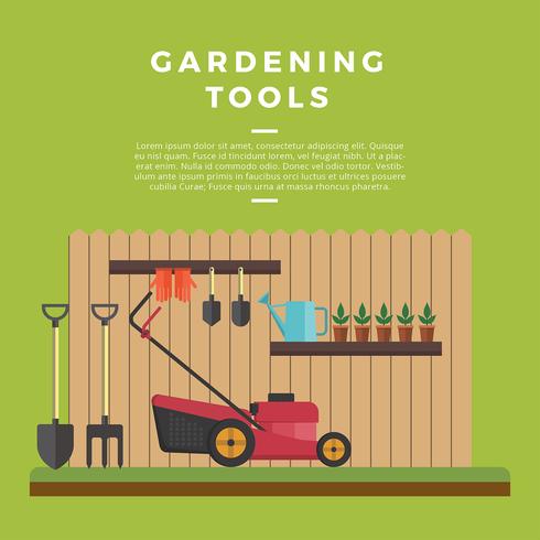 Vector de herramientas de jardinería