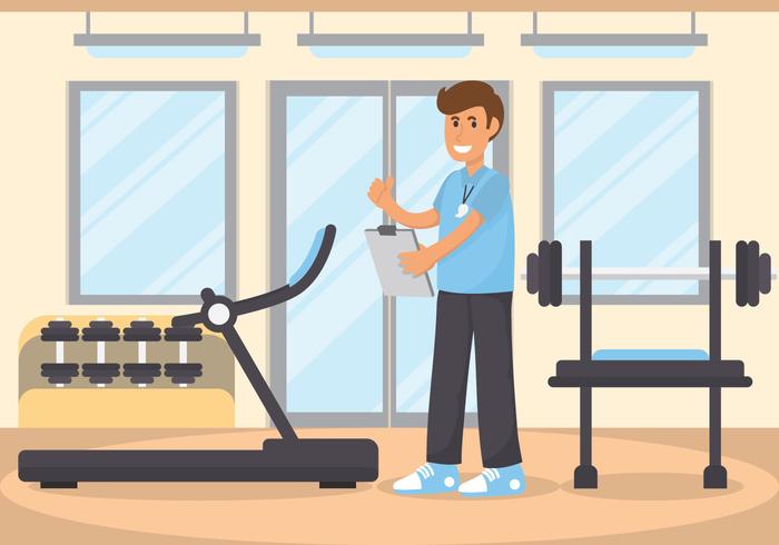 Stylist fitness trainer vector