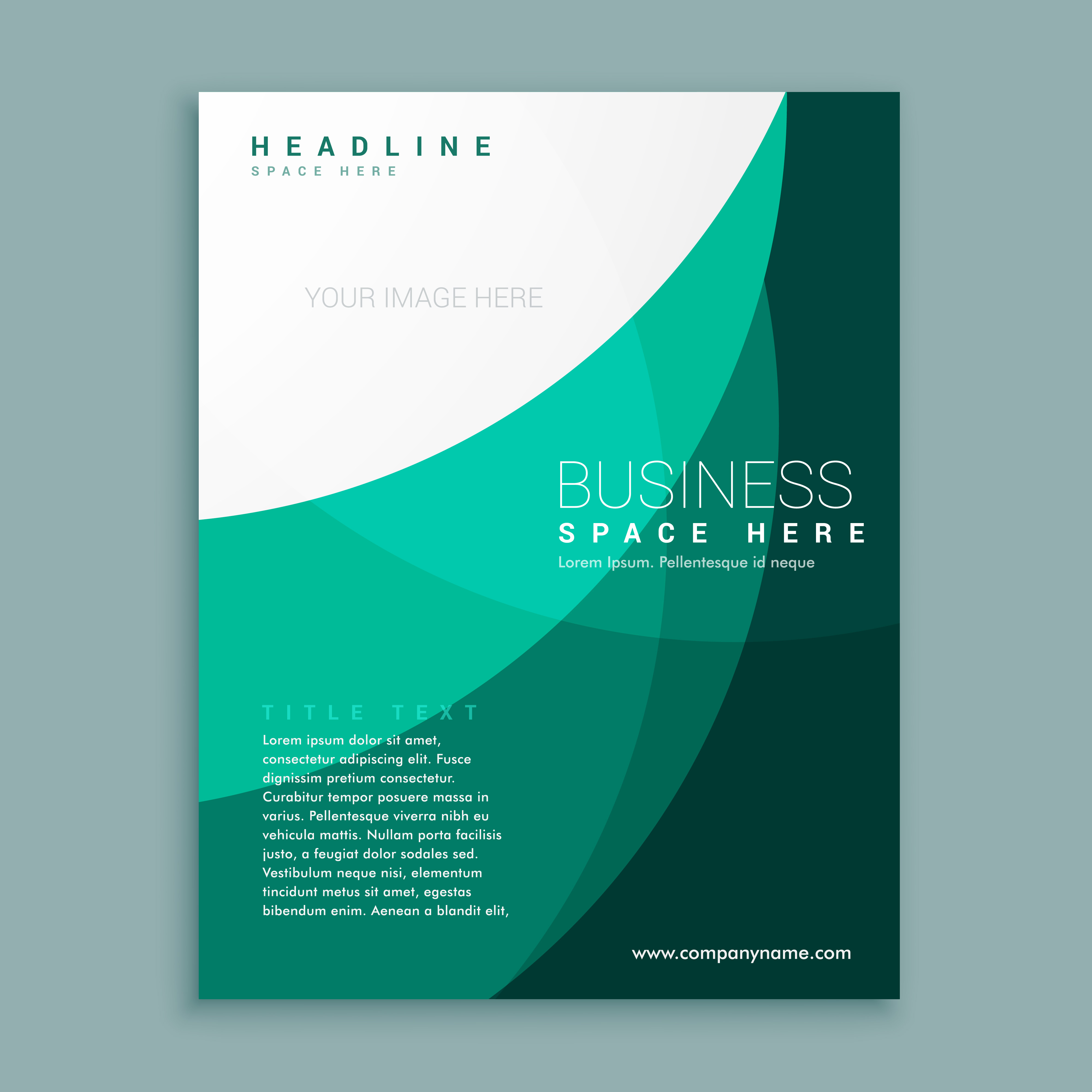 abstract green company magazine cover page brochure design ...