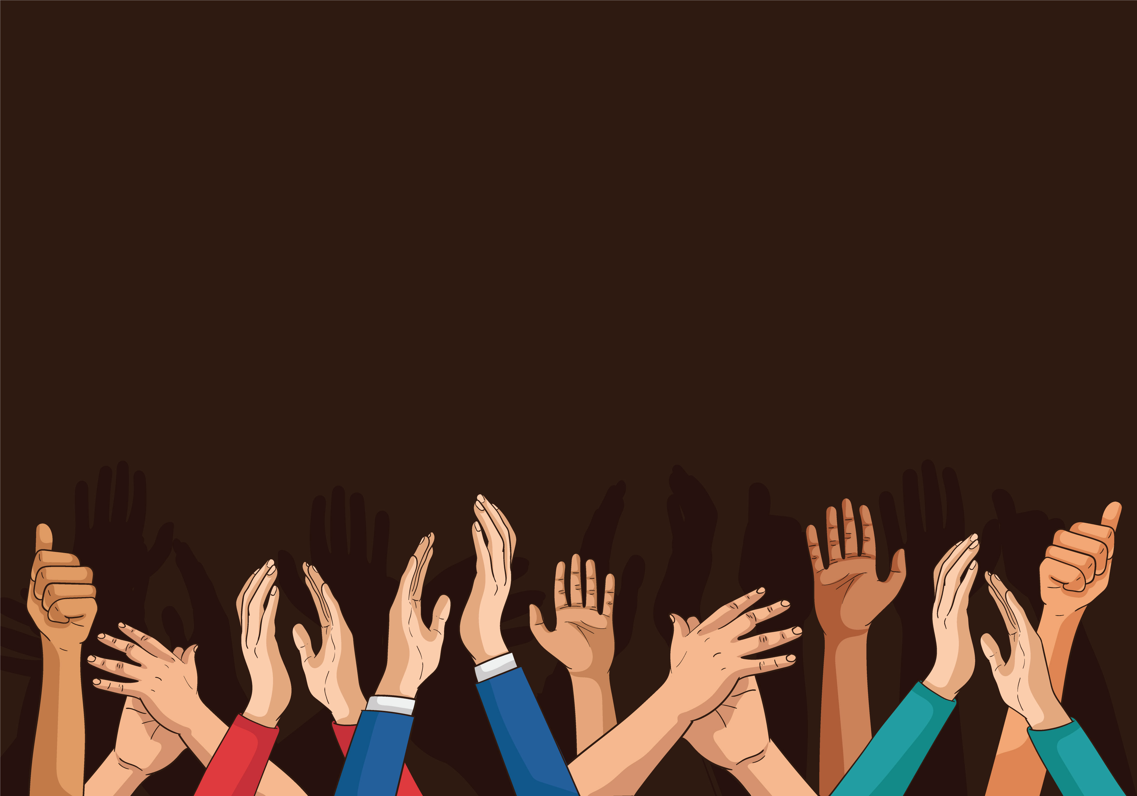 Clapping Hands, Thumbs Up, Applause Illustration.