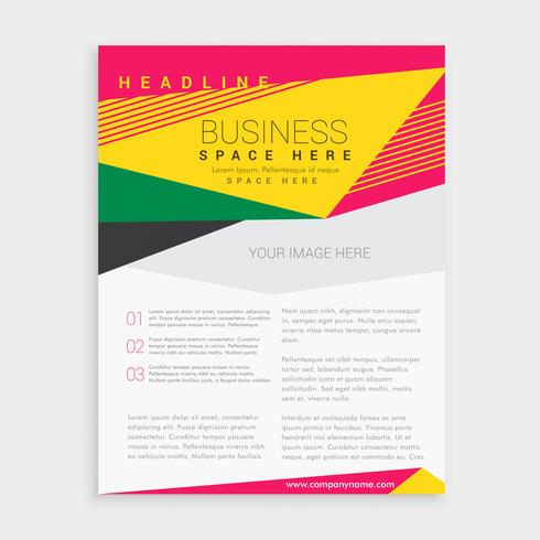 abstract colorful geometric business brochure flyer design templ