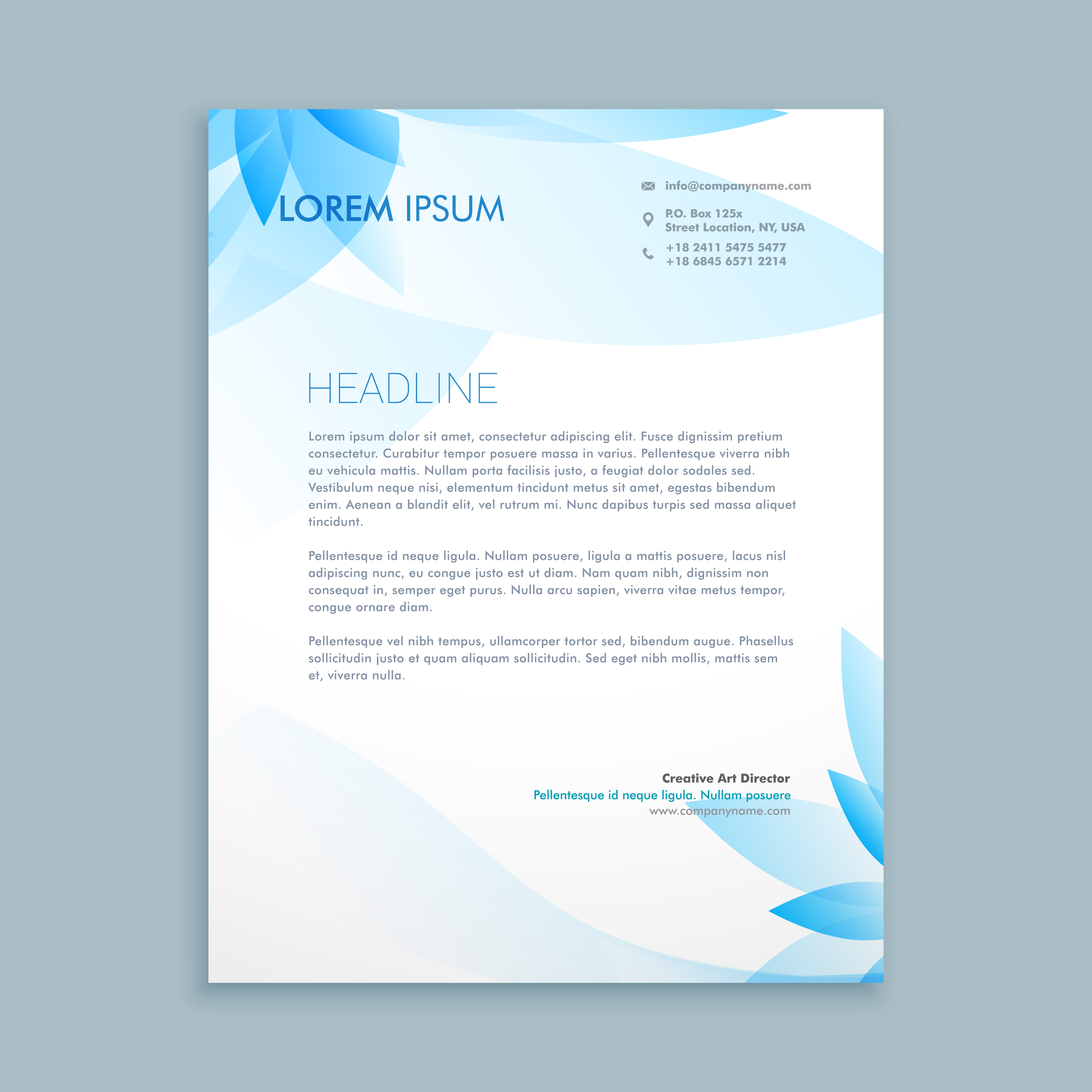 business letterhead stationary template vector design illustrati