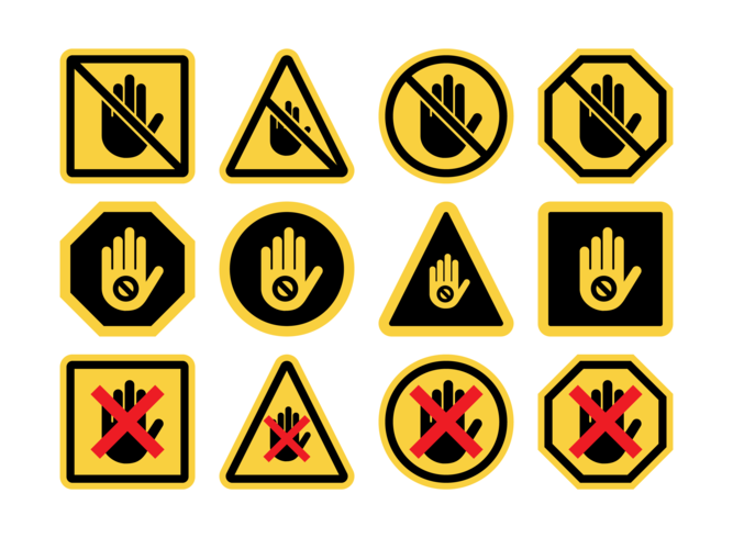 Do Not Touch Icon Vectors