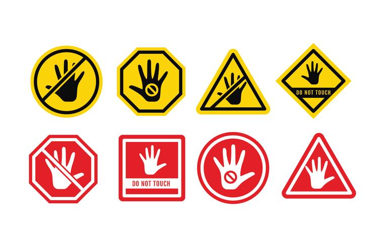 Do Not Touch Sign Vector Pack