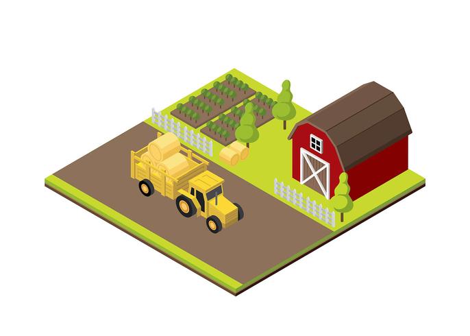 Hayride Isometric Free Vector