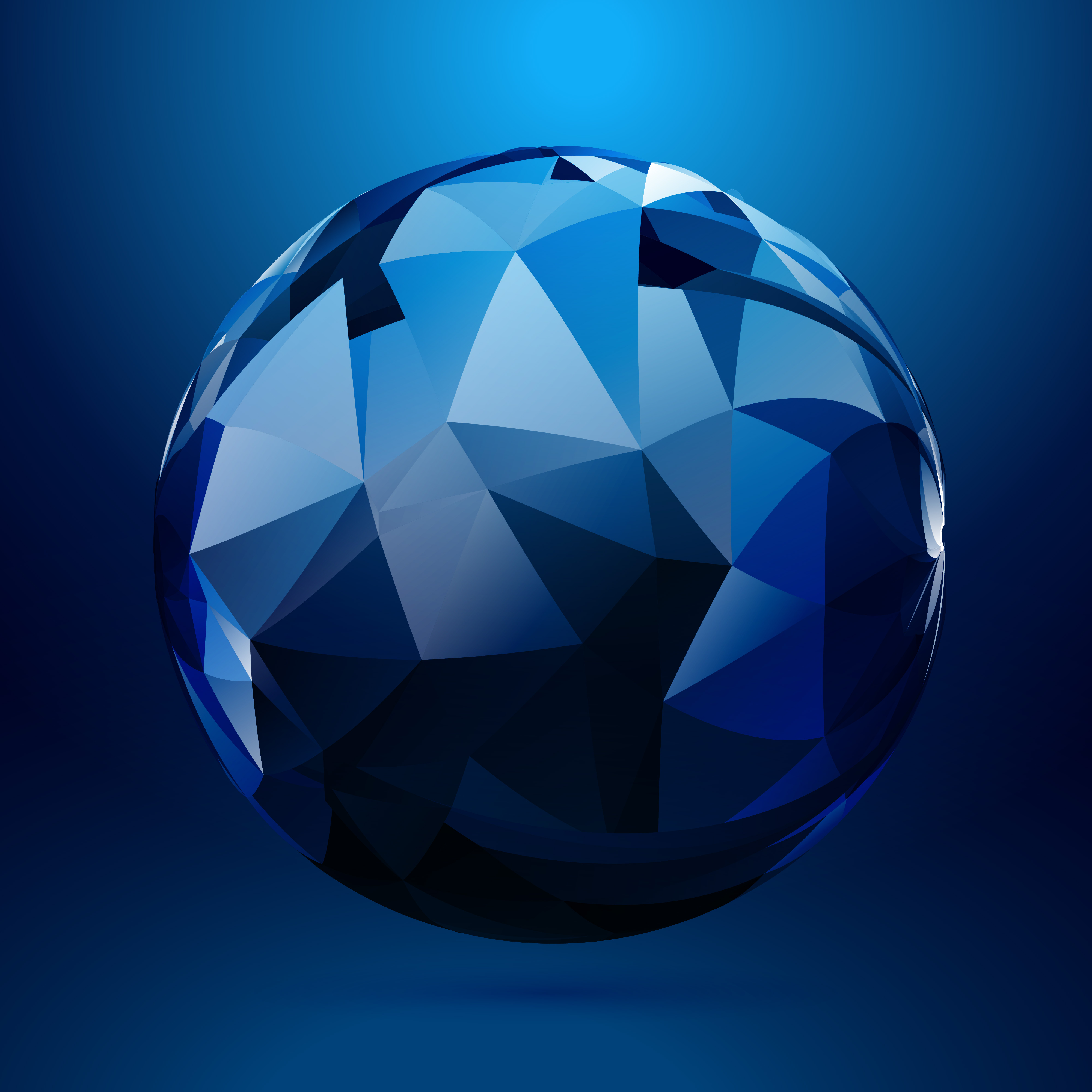 Download 3d sphere made with geometrical shapes vector design illustratio - Download Free Vector Art ...