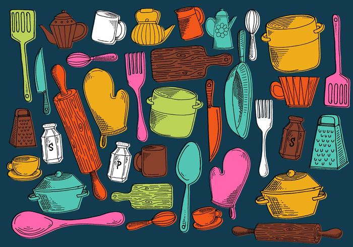 Kitchen Cooking Utensil Vectors 