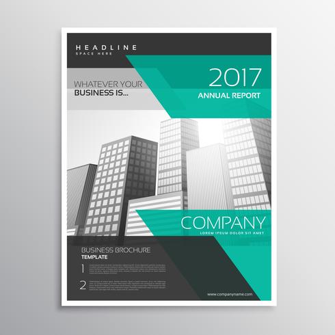 stylish business leaflet or brochure design with abstract shapes ...