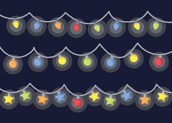 Vector de luces de Navidad gratis