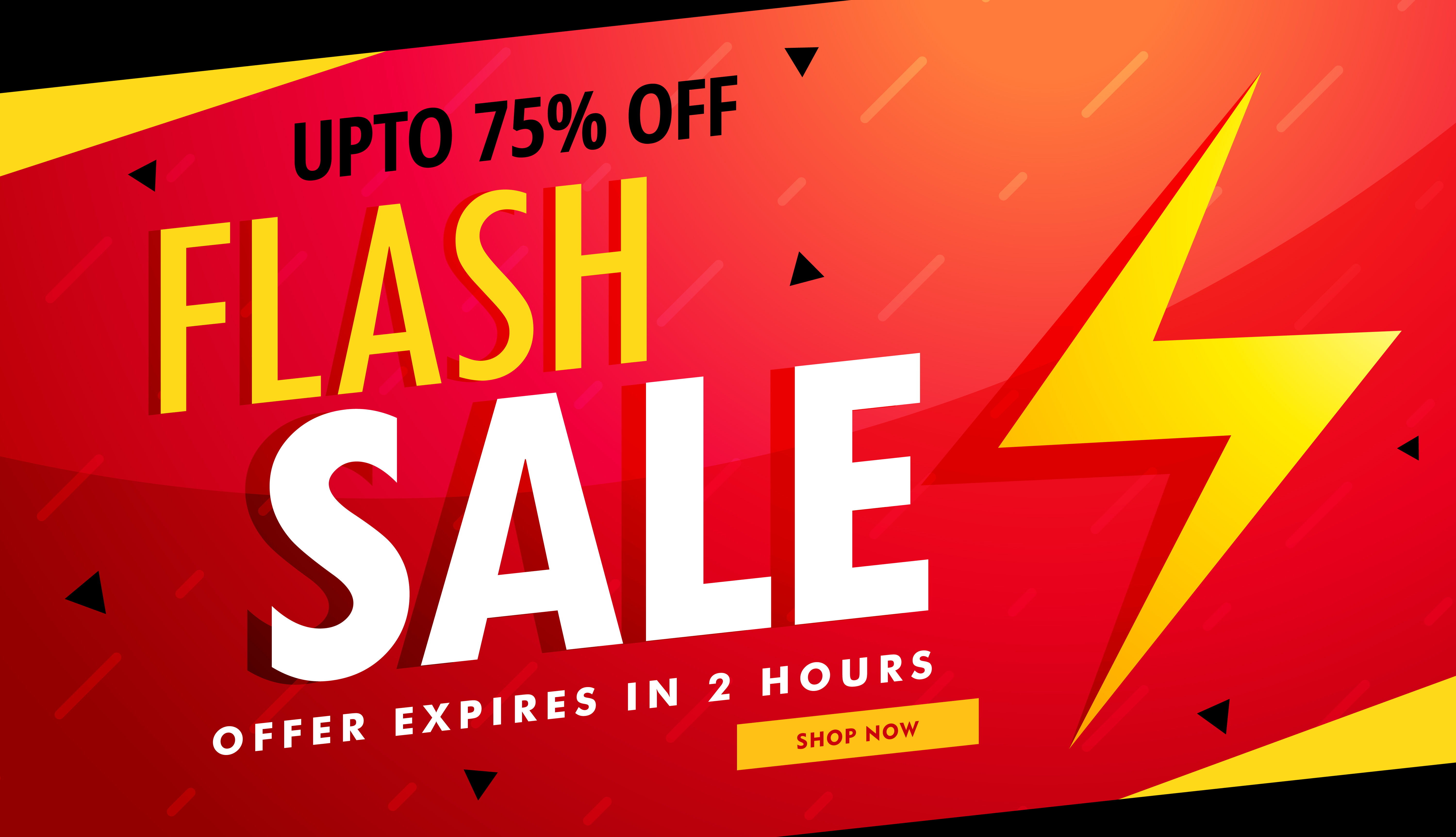 flash sale vector advertising banner for discount and offers Download