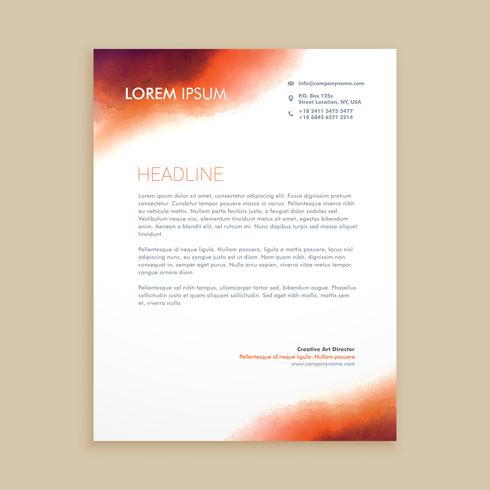 corporate business letterhead template vector design illustratio