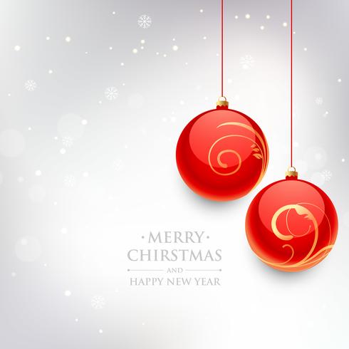 beautiful christmas ball in snow background - Download Free Vector Art, Stock Graphics & Images
