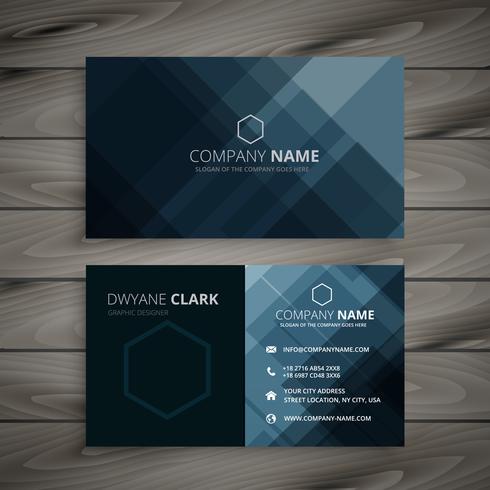Dark Business Card Presentation Template Vector Design Illustrat