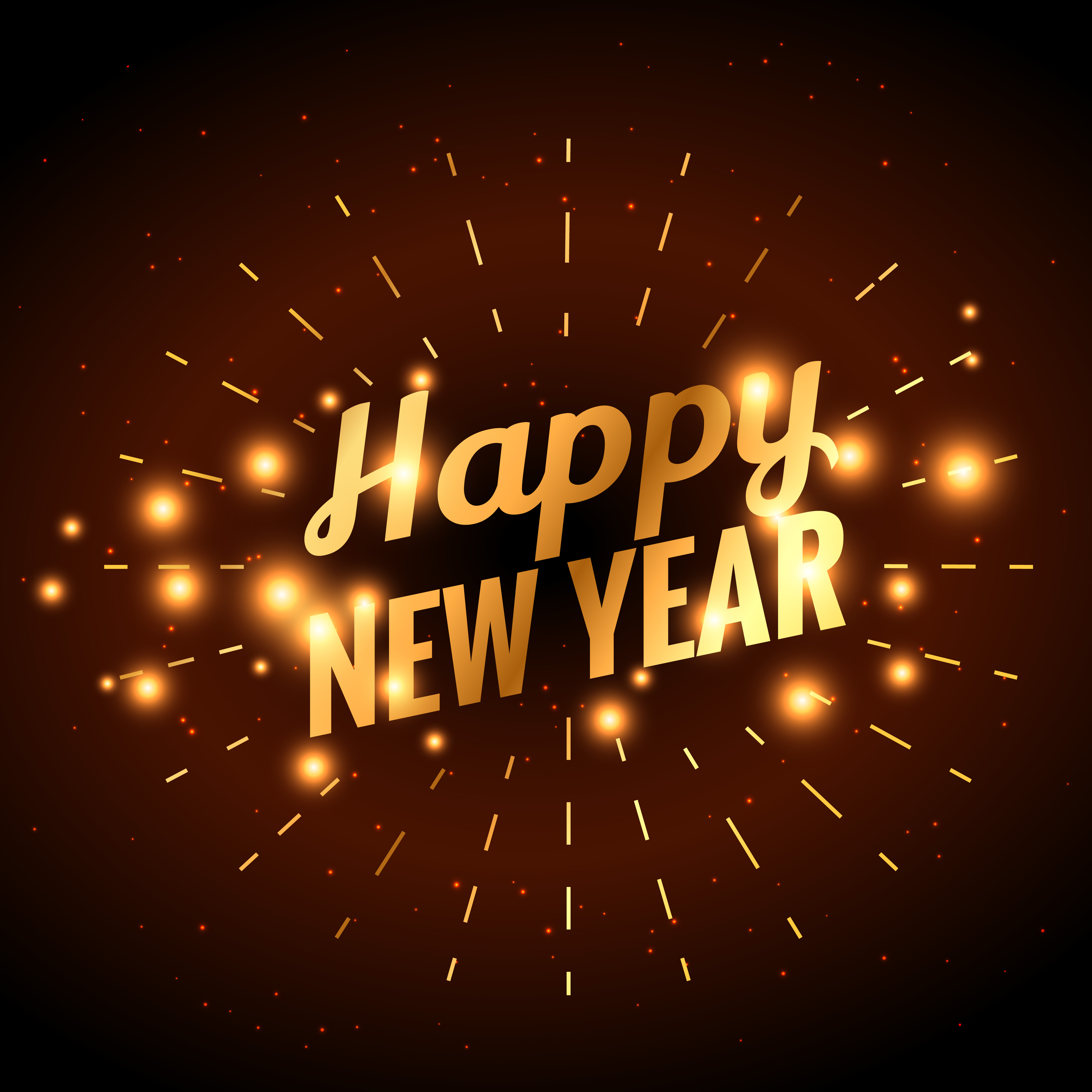 golden happy new year celebration - Download Free Vector ...