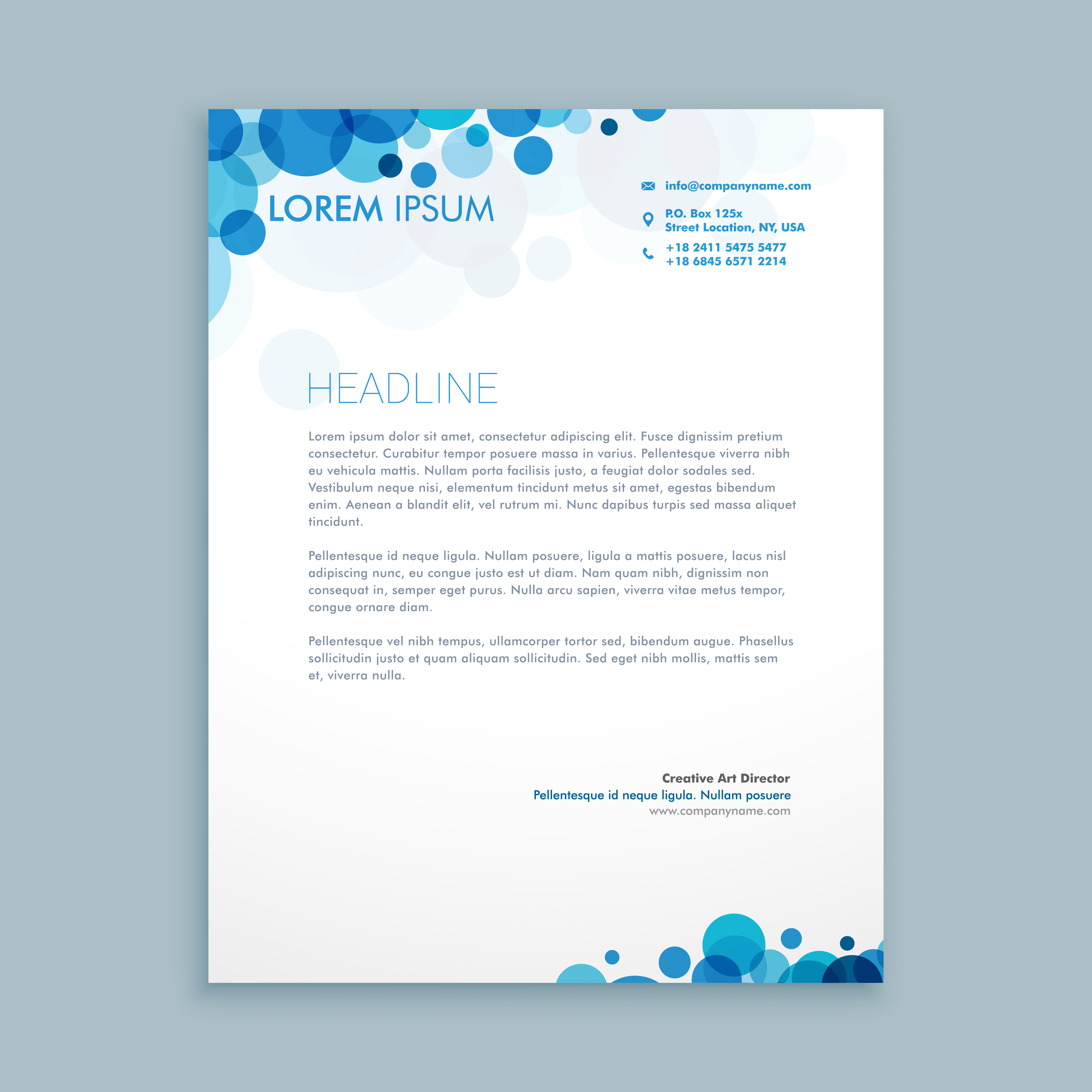 Download letterhead creative business template vector design illustration - Download Free Vector Art ...