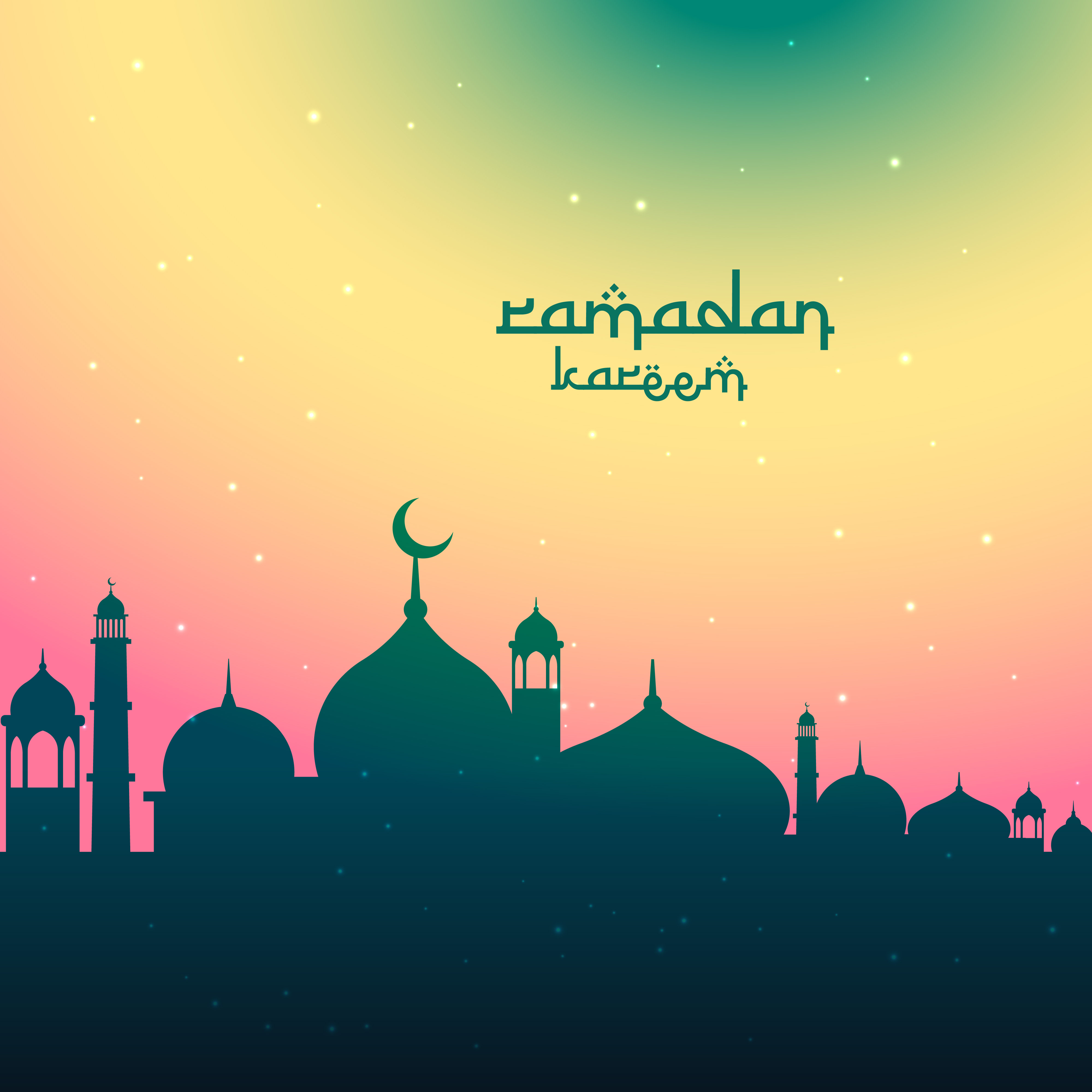 Colorful ramadan kareem festival greeting - Download Free 