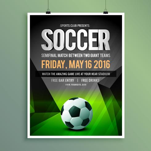 soccer game flyer template design download free vector art stock soccer flyer design