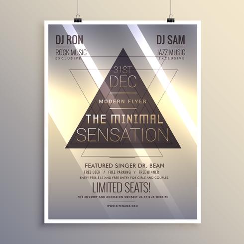 minimal flyer template for new year eve