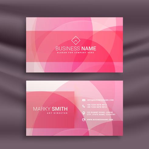 Beautiful Abstract Pink Shapes Business Card Design Beautiful Abstract Pink Shapes Business Card Design
