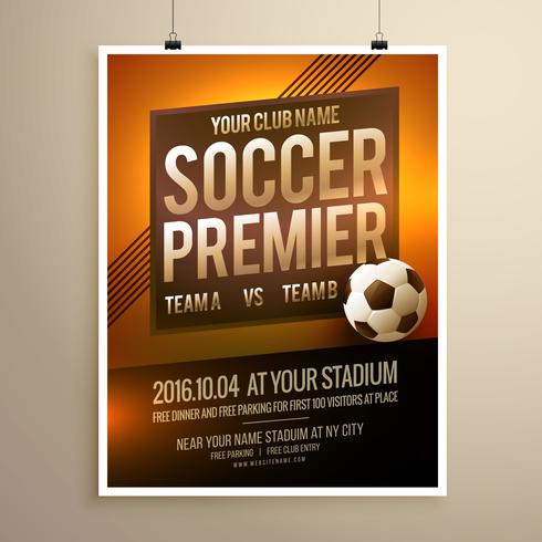 soccer sports flyer poster vector design template - Download Free Vector Art, Stock Graphics & Images