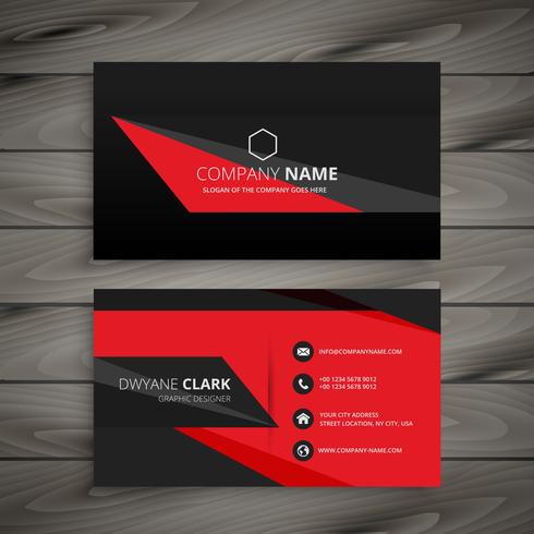 dark red black business card template vector design illustration ...