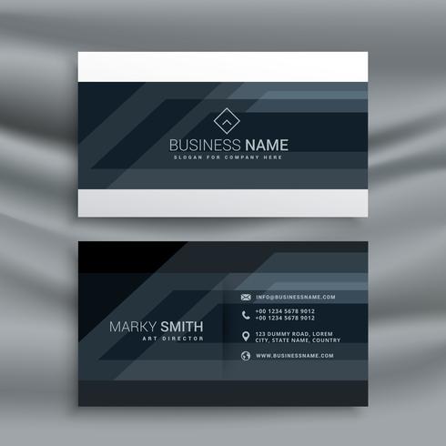 abstract dark business card template for brand identity