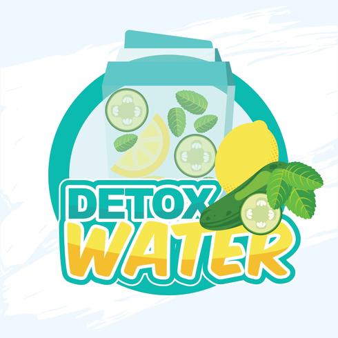 Desintoxicación agua vector