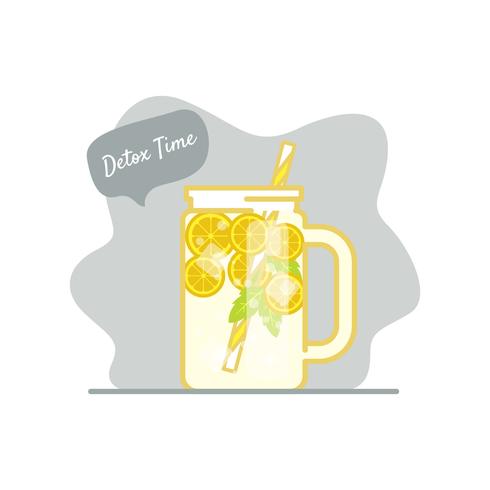 Detox time illustration vector