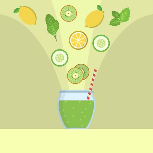 Flat Detox Vector 