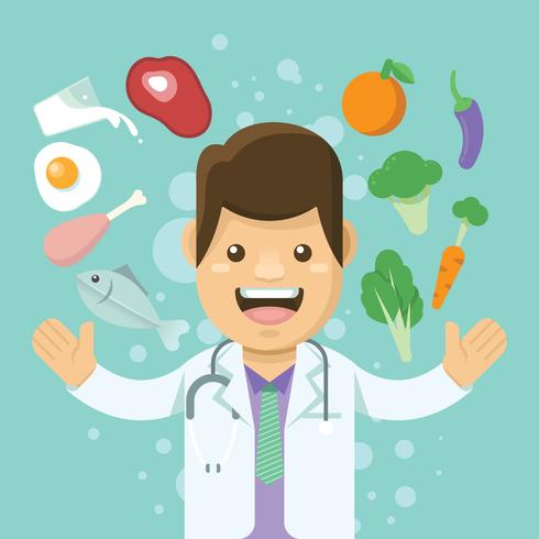 Flat Nutritionist vector