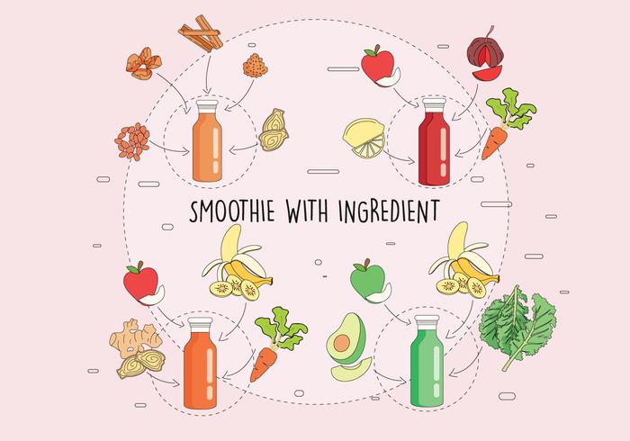 Smoothie and Ingrdients Vol 3 vector