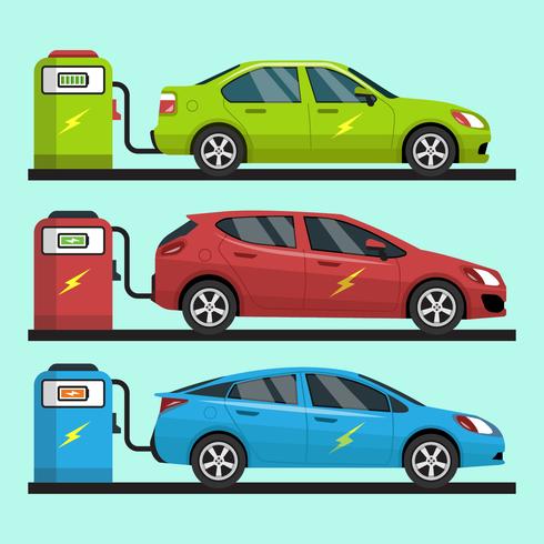 Electric Car Vector Collection