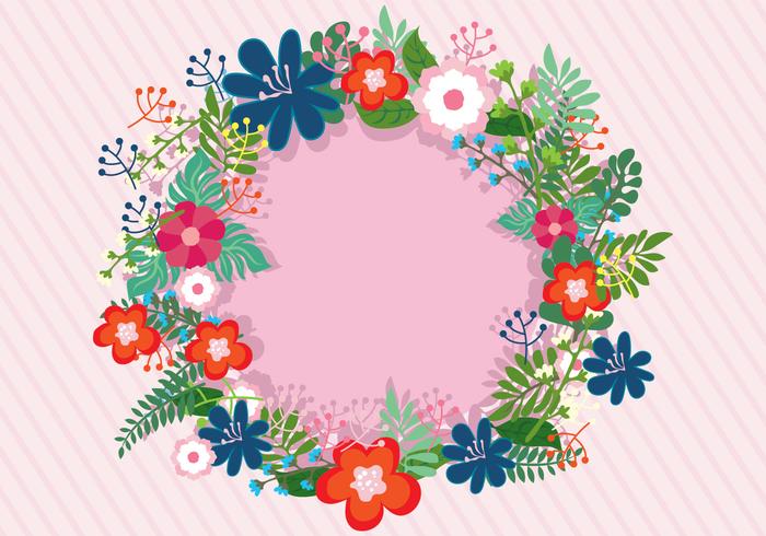 Floral Spring Wreath vector