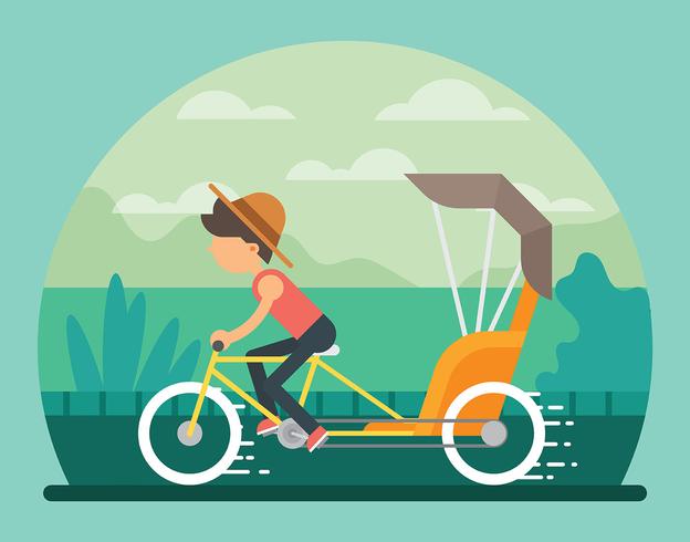 Trishaw Illustration vector