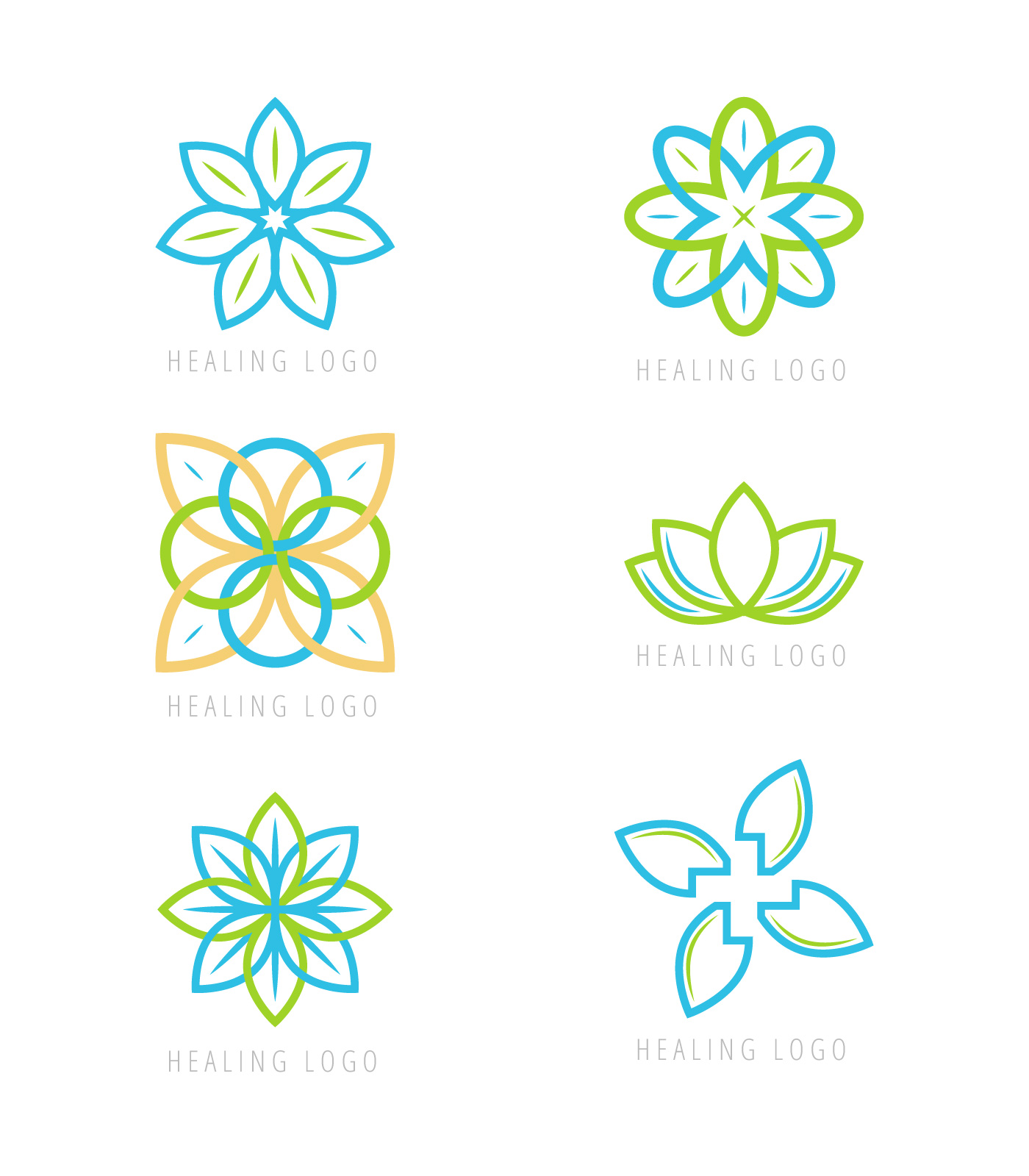 Healing Logos Collection Vector 179808 Vector Art At Vecteezy ...