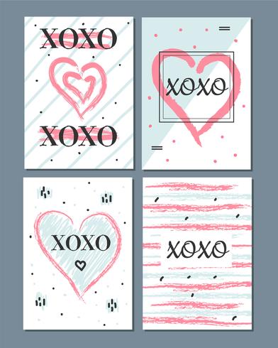 Vector de tarjetas de San Valentín