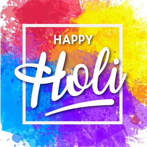 Happy Holi Colorful Background vector