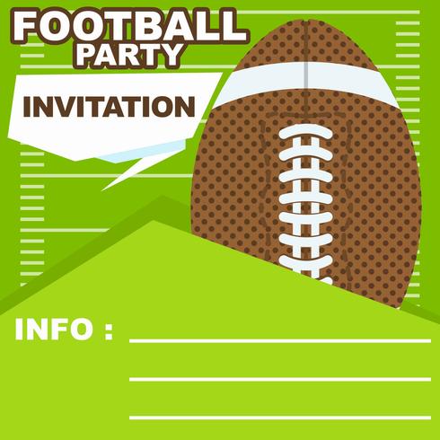Football Party Invitation vector