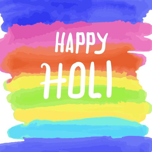 Happy Holi Water Color vector
