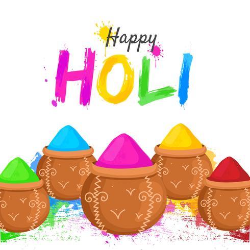 Happy Holi Colorful Background vector