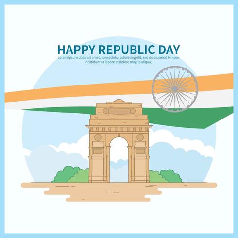 Ilustración del día de la República de India vector