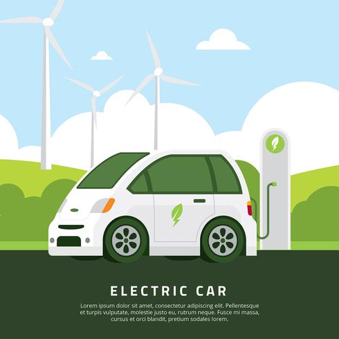 Vector de coche eléctrico