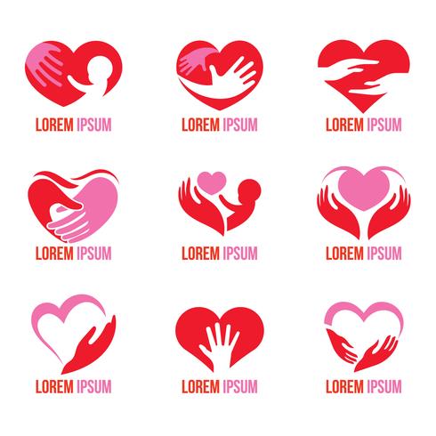 Set of Vector Logos for Healing and Care - Download Free Vector Art, Stock Graphics & Images