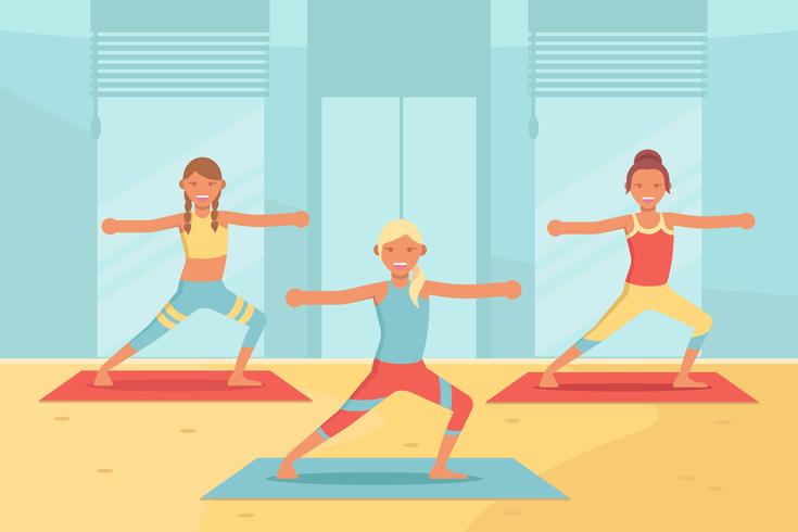 Vector de clase de yoga