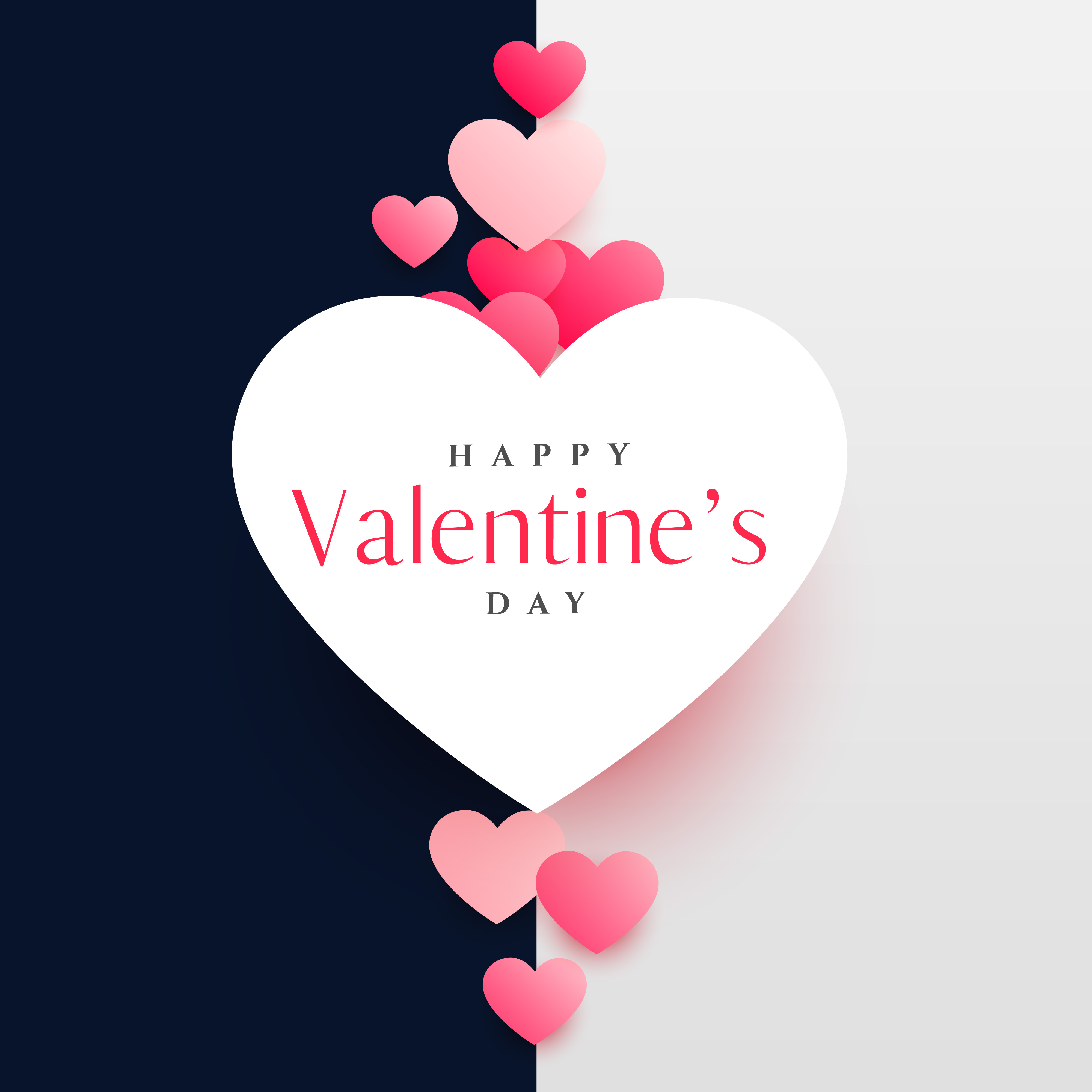 modern happy valentine's day greeting card design template - Download Free Vector Art ...