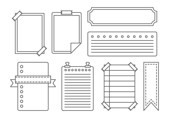 Iconic Bullet Journal Vector