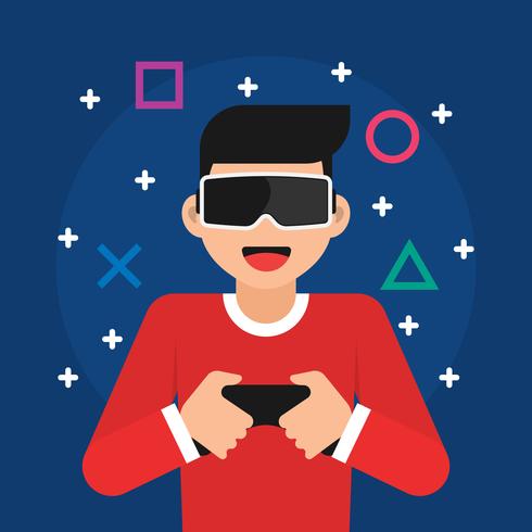 Virtual Reality Glasses Concept Illustration vector