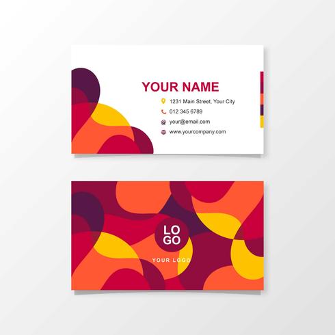 Tarjeta de visita de diseño abstracto vector